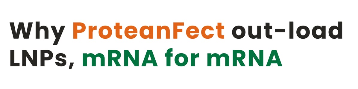 Why ProteanFect Out load LNPs, mRNA for mRNA